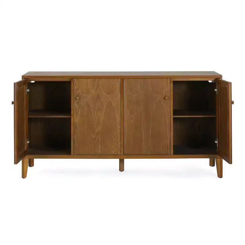 Buffet de cuisine moderne avec quatre étagères réglables et portes