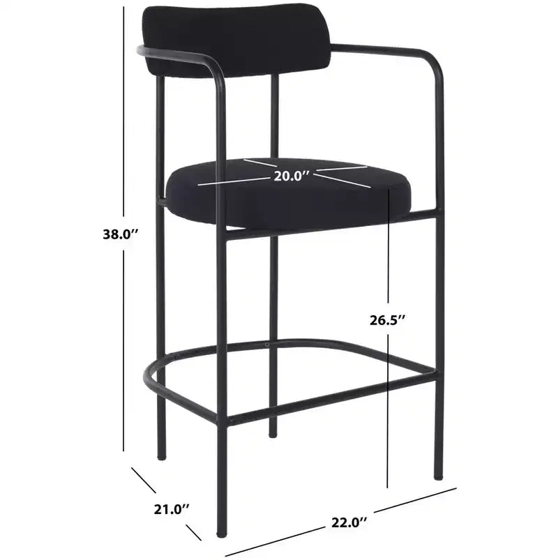 Tabouret de comptoir avec accoudoirs