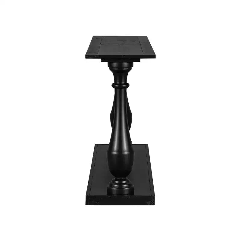 Console vintage, Table d'entrée de canapé en placage de pin avec un élégant design de pieds en vase