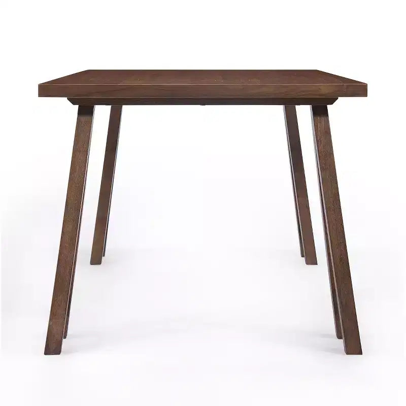 Ensemble de salle à manger 7 pièces en bois et tissu, style Mid-Century Modern