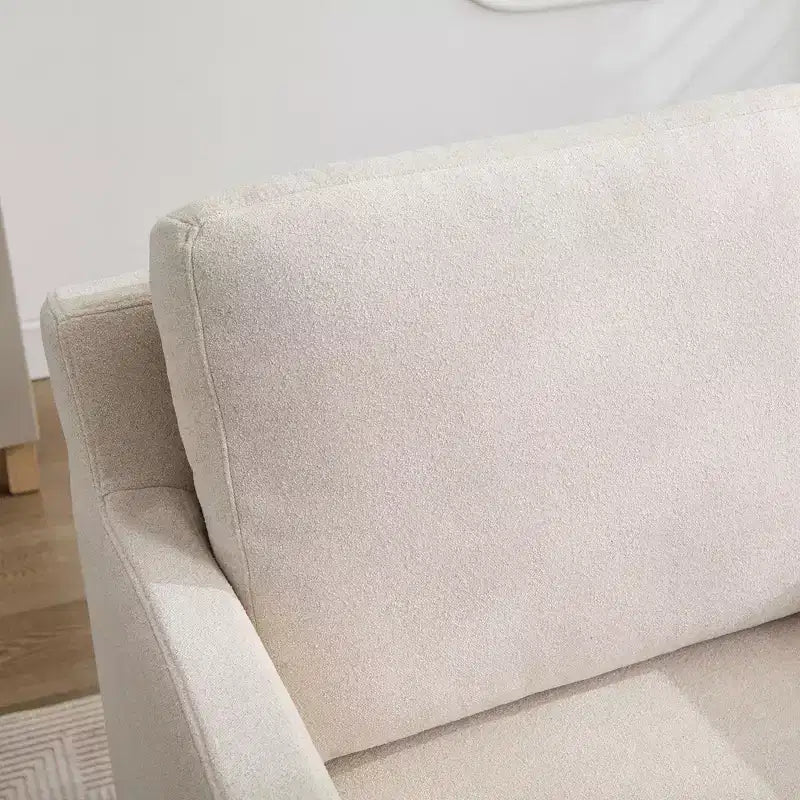 Fauteuil pivotant à 360 degrés avec coussin de dossier amovible 29.92 Fauteuil rembourré confortable pour salon, bureau, salle de repos