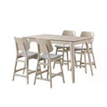 New Classic Furniture,Oscar 5-Piece Wood Counter Dining Set In White Ash