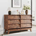 COZONY 47 Wide 6-Drawer Dresser, Freestanding Horizontal Storage Chest for Living Room, Bedroom & Entryway