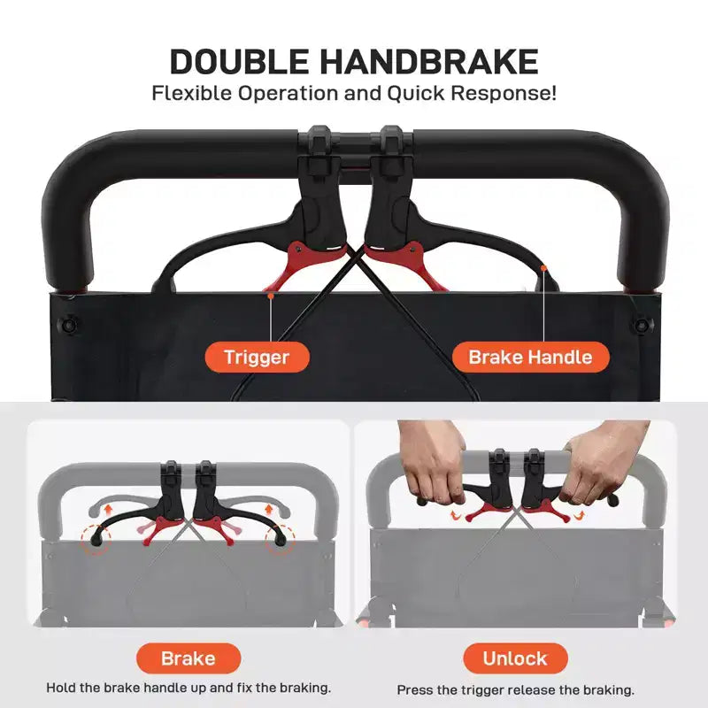 Fauteuil roulant de transport pliant ultra léger, supporte 100 kg, cadre en aluminium de 8 kg, siège de 41 cm, accoudoirs et repose-pieds amovibles, frein à main verrouillable