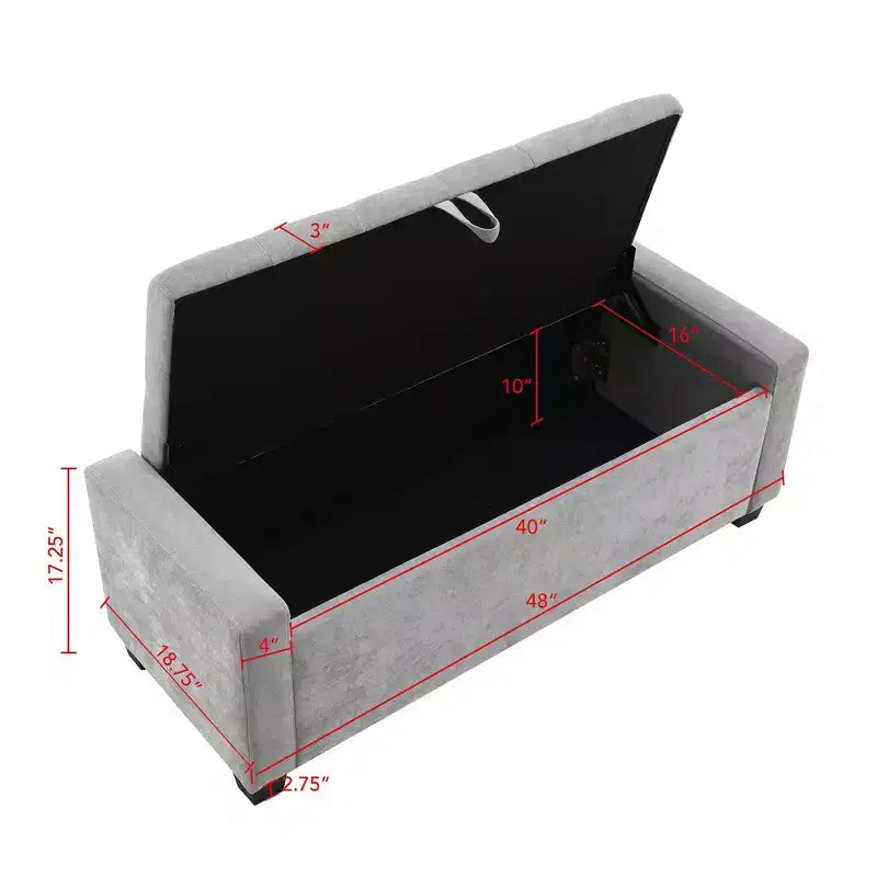 48 Pouf de rangement tapissé