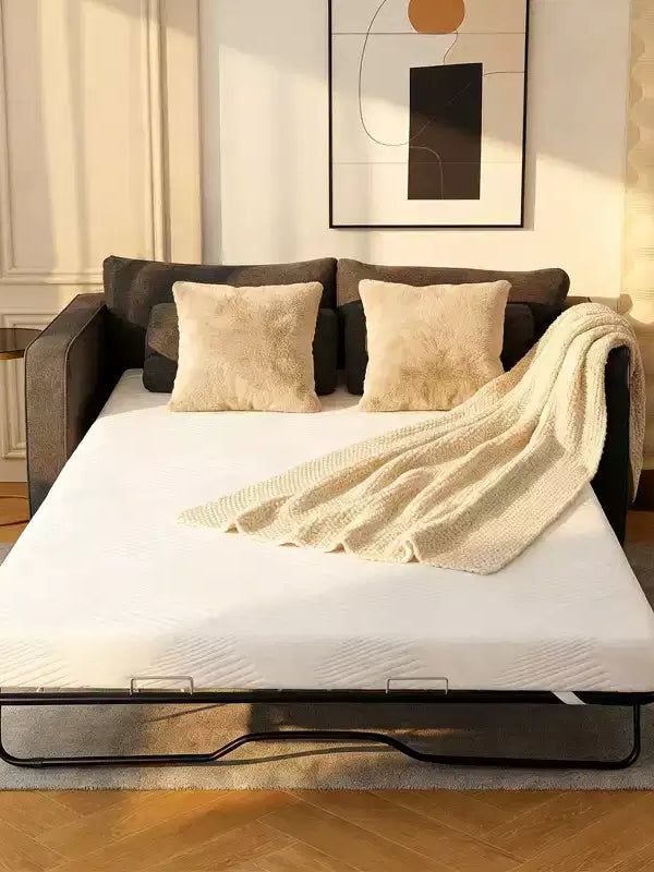 Surmatelas de canapé-lit intégral de 10 cm, en mousse à mémoire de forme au gel rafraîchissant avec housse lavable, certifié CertiPUR-US pour canapés-lits gigognes