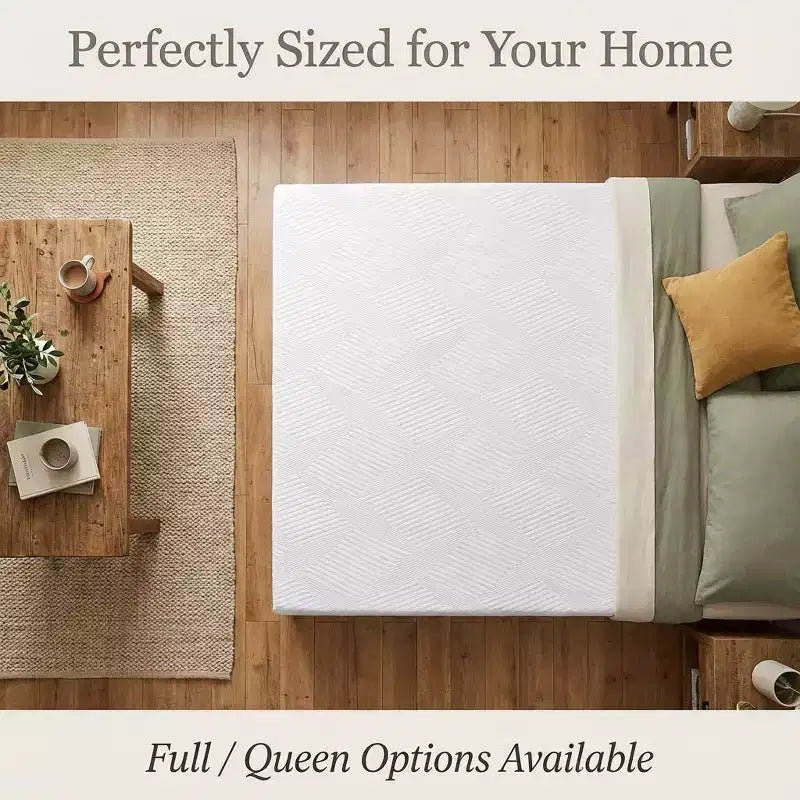 Surmatelas de canapé-lit intégral de 10 cm, en mousse à mémoire de forme au gel rafraîchissant avec housse lavable, certifié CertiPUR-US pour canapés-lits gigognes