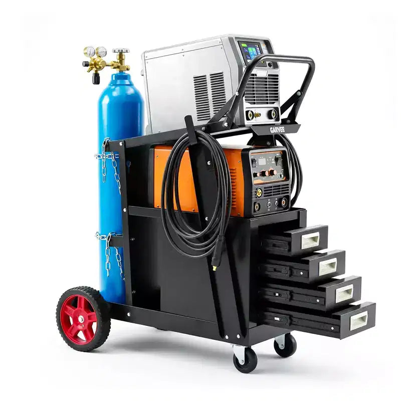 Chariot de soudage robuste en acier au carbone pour soudeuse Mig/Tig et découpeur plasma
