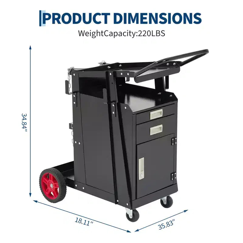Chariot de soudage robuste en acier au carbone pour soudeuse Mig/Tig et découpeur plasma