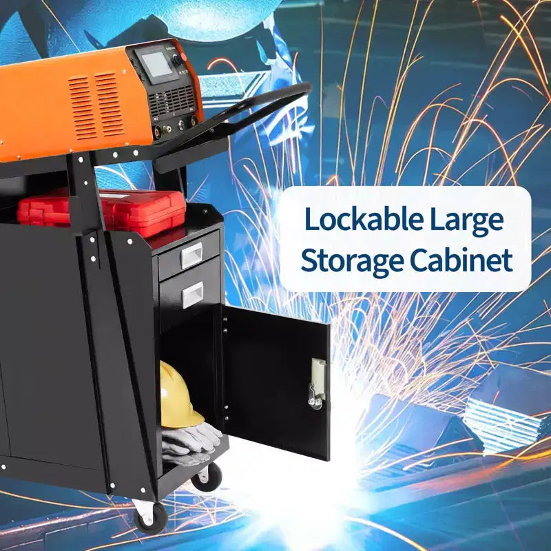 Chariot de soudage robuste en acier au carbone pour soudeuse Mig/Tig et découpeur plasma