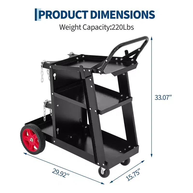 Chariot de soudage robuste en acier au carbone pour soudeuse Mig/Tig et découpeur plasma