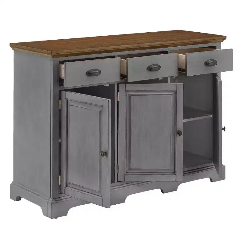 Buffet - Chêne/Gris antique